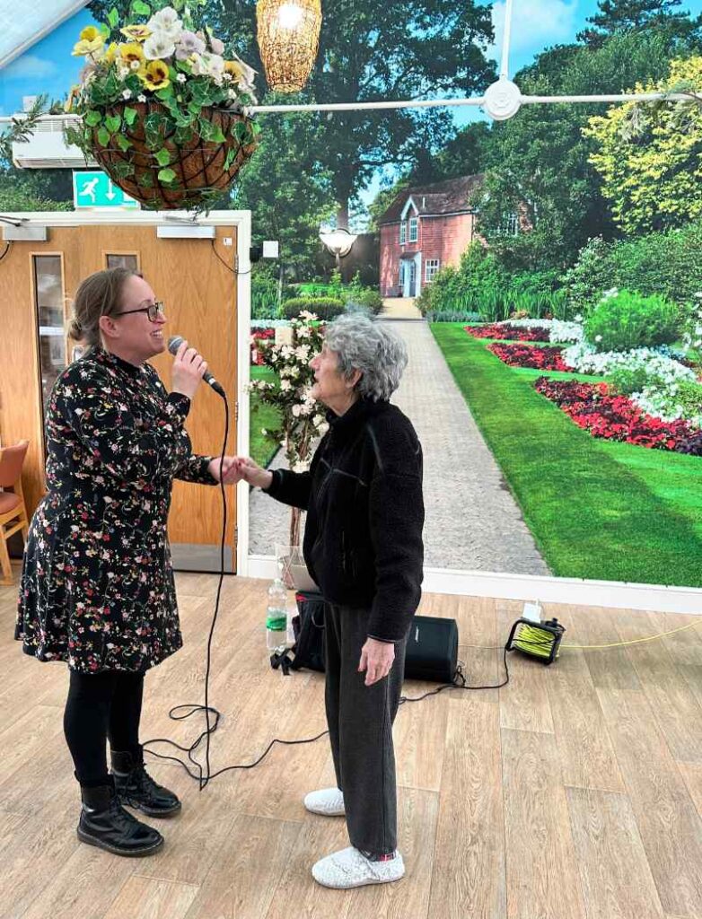 Resident singing
