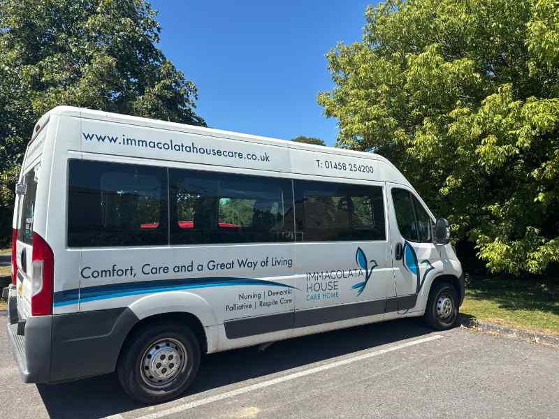 minibus service at immacolata house care home in seaton